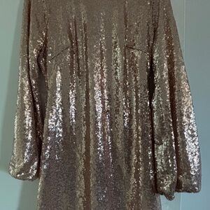 Lulus Gold Sequin Party Dress for Sale!